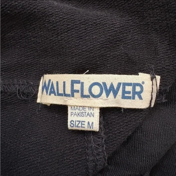 Wallflower black Cotton Jumpsuit Overalls drawstring waist M - Picture 10 of 11